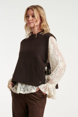 Smashed Lemon knitted top bruin Smashed Lemon knitted top bruin