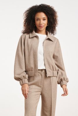 Smashed Lemon herringbone jacket taupe