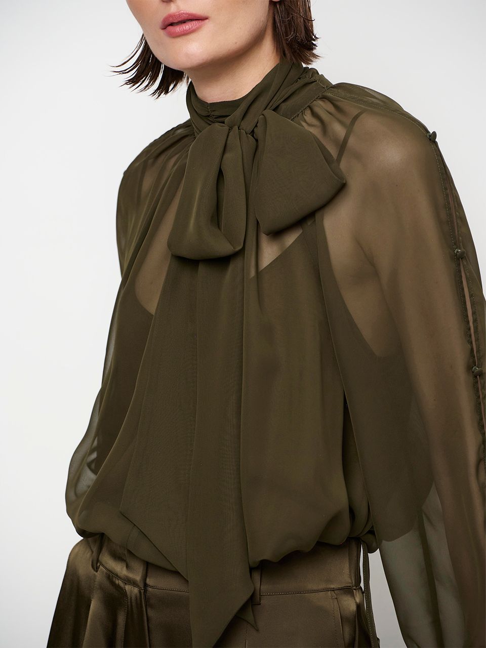 Dante6 sonia boho sleeve detail blouse groen