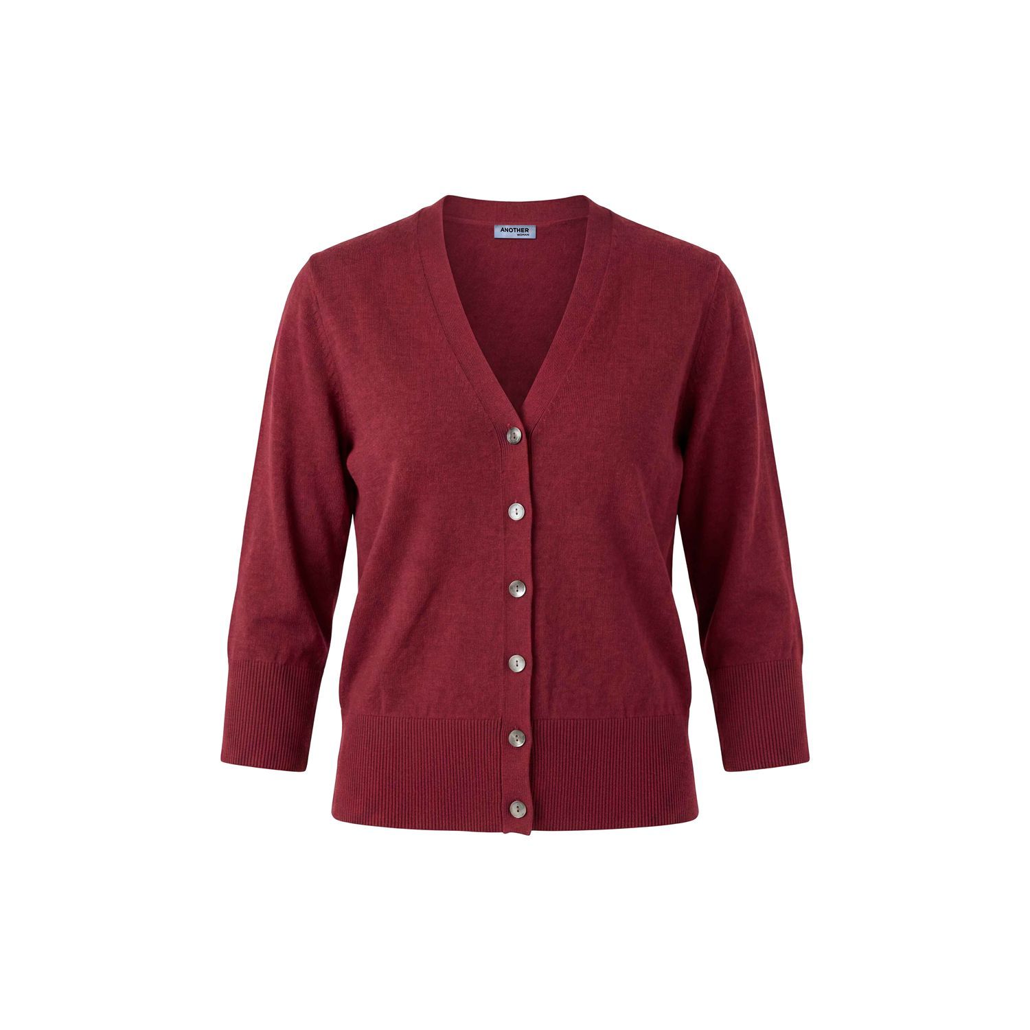Another Woman 7/8 sleeve cardigan rood