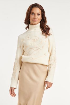 Smashed Lemon knitted top off white