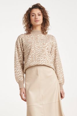 Smashed Lemon knitted top taupe