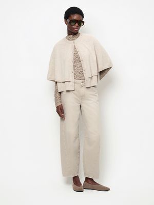Dante6 camyl knitted cape zand