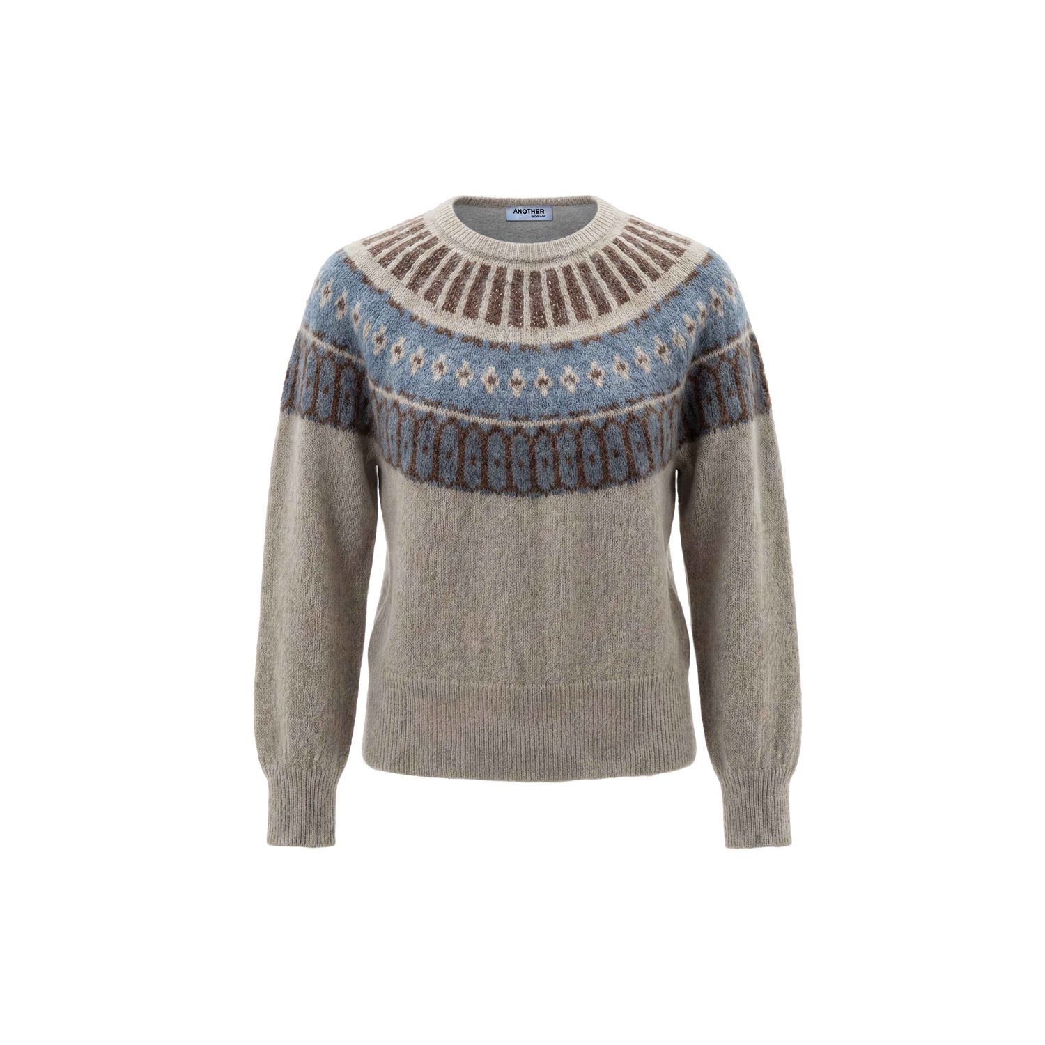 Another Woman jaquard pullover multicolour