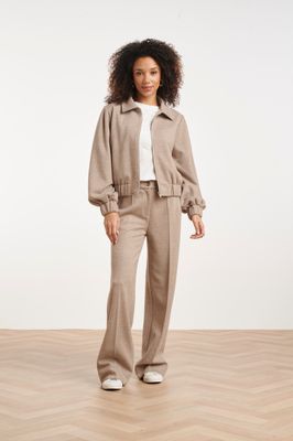 Smashed Lemon herringbone pants taupe