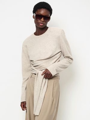Dante6 benyo knitted wrap top zand Dante6 benyo knitted wrap top zand