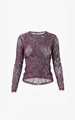 Aimee the Label tonny lace o-neck top bordeaux Aimee the Label tonny lace o-neck top bordeaux