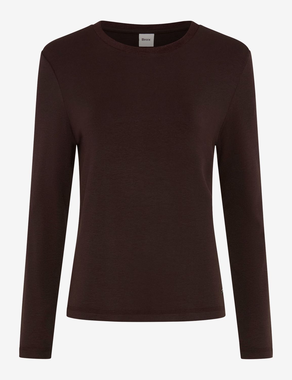 Brax carina lonfsleeve top bruin