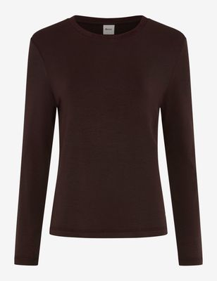 Brax carina lonfsleeve top bruin Brax carina lonfsleeve top bruin