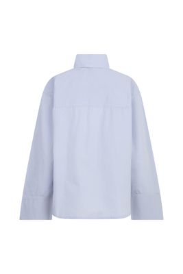 Ruby Tuesday karmel polplin shirt with bow blauw