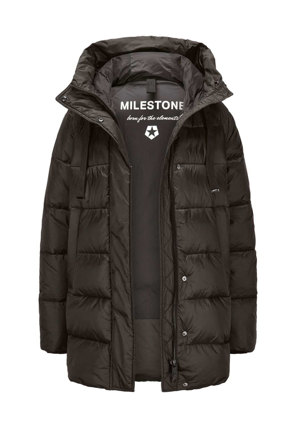 Milestone umeko 3/4 stepped coat bruin