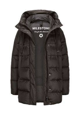 Milestone umeko 3/4 stepped coat bruin