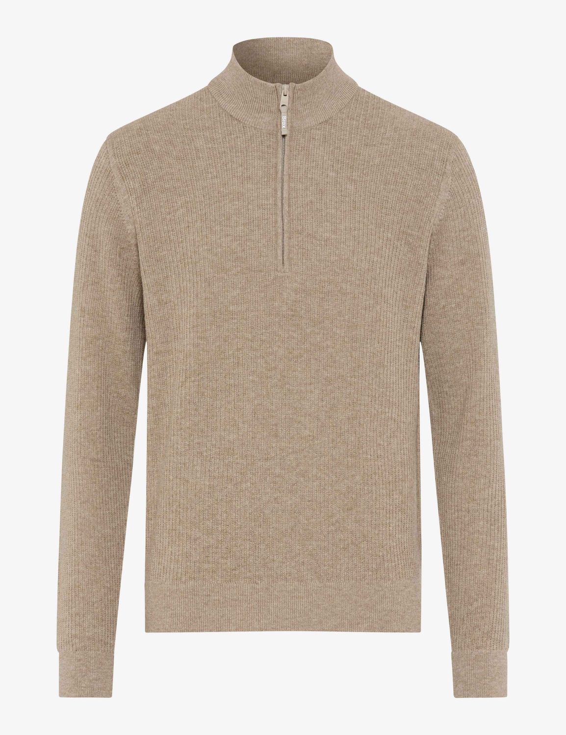 Brax Men steffen knitted halfzip zand