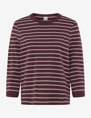 Brax cira striped top bordeaux Brax cira striped top bordeaux