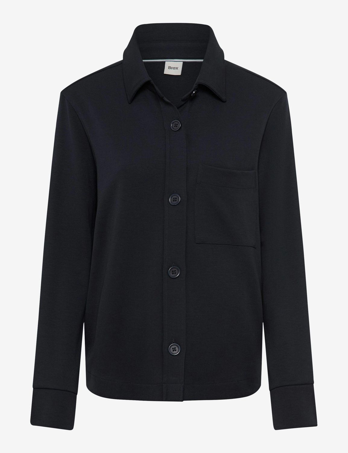 Brax bette pinstripe stretch blouse blauw