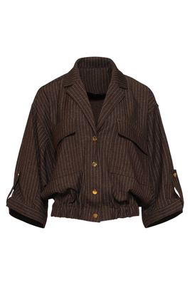 Smashed Lemon pinstripe blouse bruin