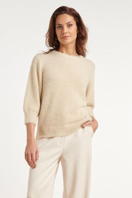 Smashed Lemon knitted top no wool zand Smashed Lemon knitted top no wool zand