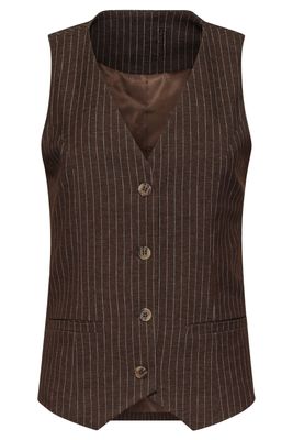 Smashed Lemon pinstripe gilet bruin