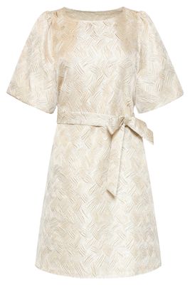 Smashed Lemon jacquard dress zand