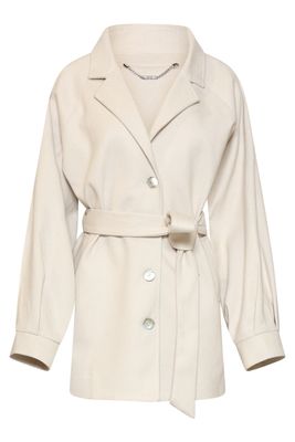 Smashed Lemon short belted coat zand