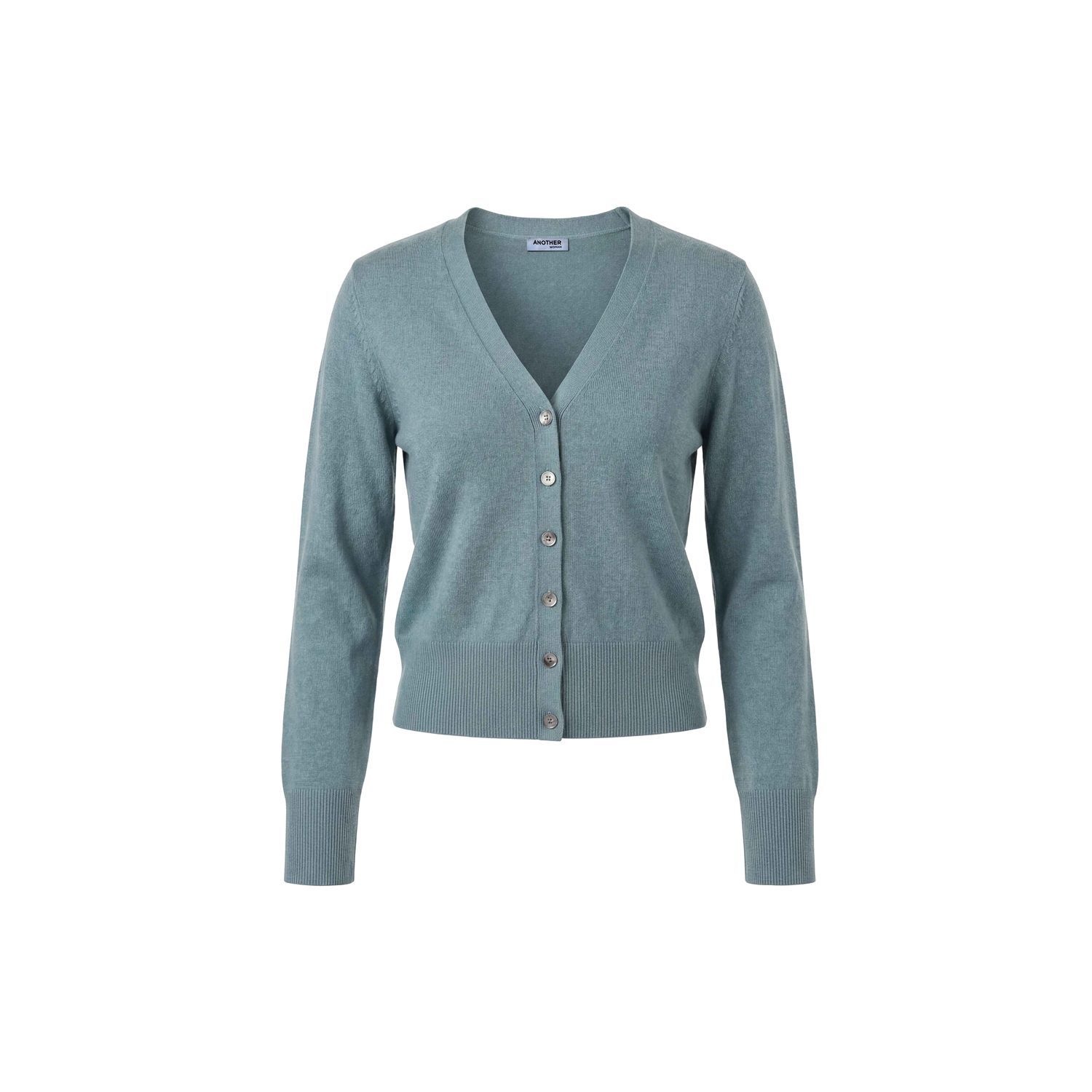 Another Woman 7/8 sleeve cardigan blauw
