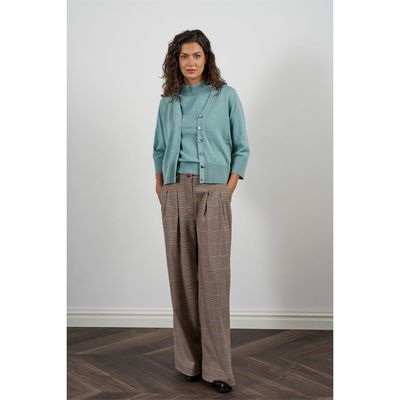 Another Woman 7/8 sleeve cardigan blauw