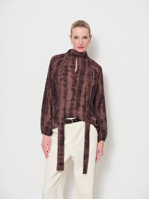 LaSalle Amsterdam raglan sleeve blouse multicolour