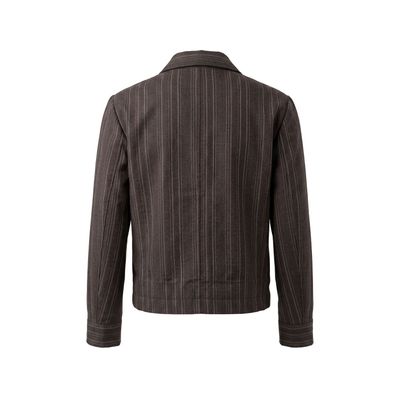 Poools striped jacket bruin
