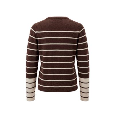 Poools striped pullover bruin