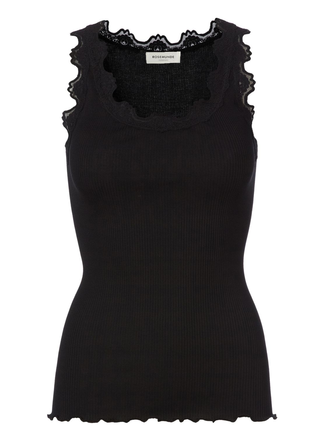 Rosemunde Copenhagen babette silk u-neck zwart