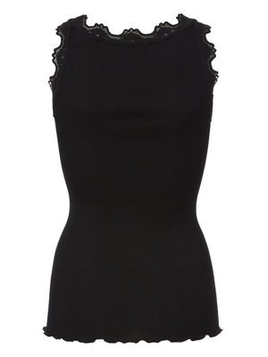 Rosemunde Copenhagen babette silk u-neck zwart