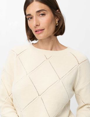 Brax lisa knitted pullover off white