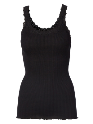 Rosemunde Copenhagen babette silk deep back zwart Rosemunde Copenhagen babette silk deep back zwart