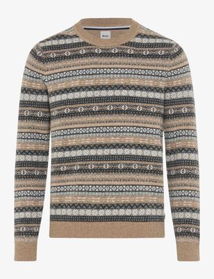 Brax Men rick jaquard pullover multicolour