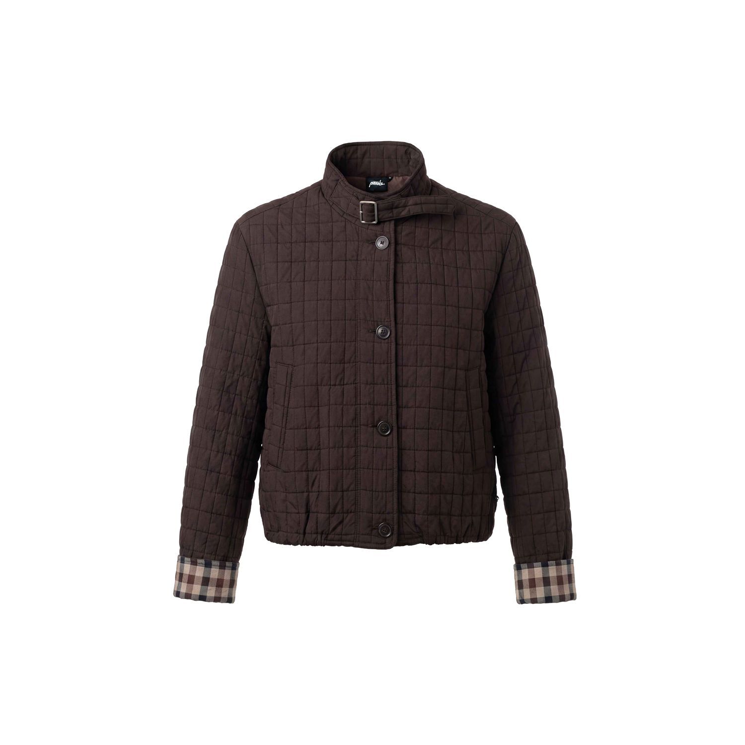 Poools jacket with checked cuffs check