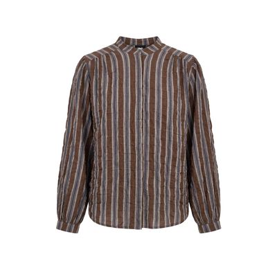 Poools wide striped blouse multicolour