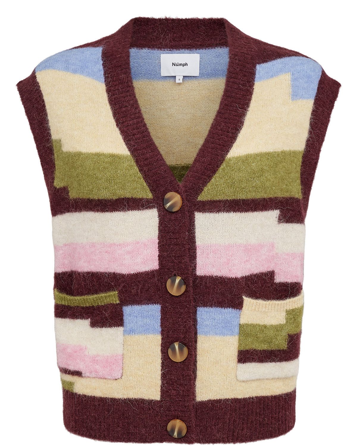 Nümph riette pixel stripe vest multocolour