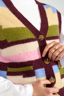 Nümph riette pixel stripe vest multocolour