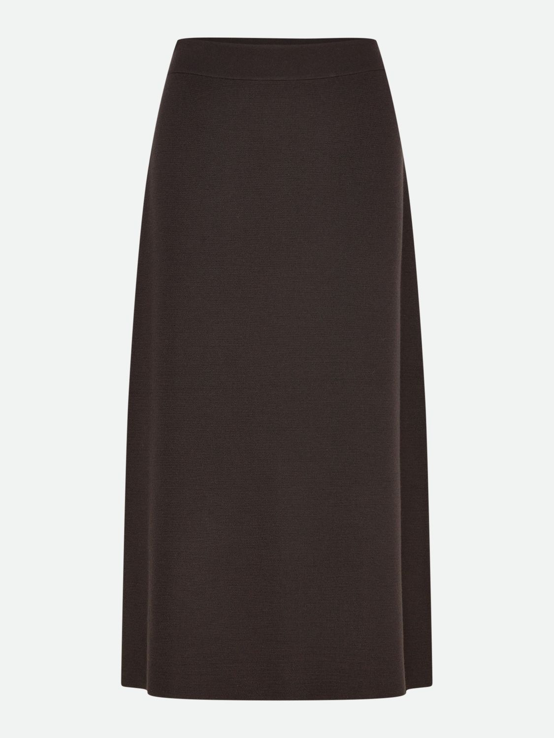 Rosemunde Copenhagen cody merino wool midi skirt bruin