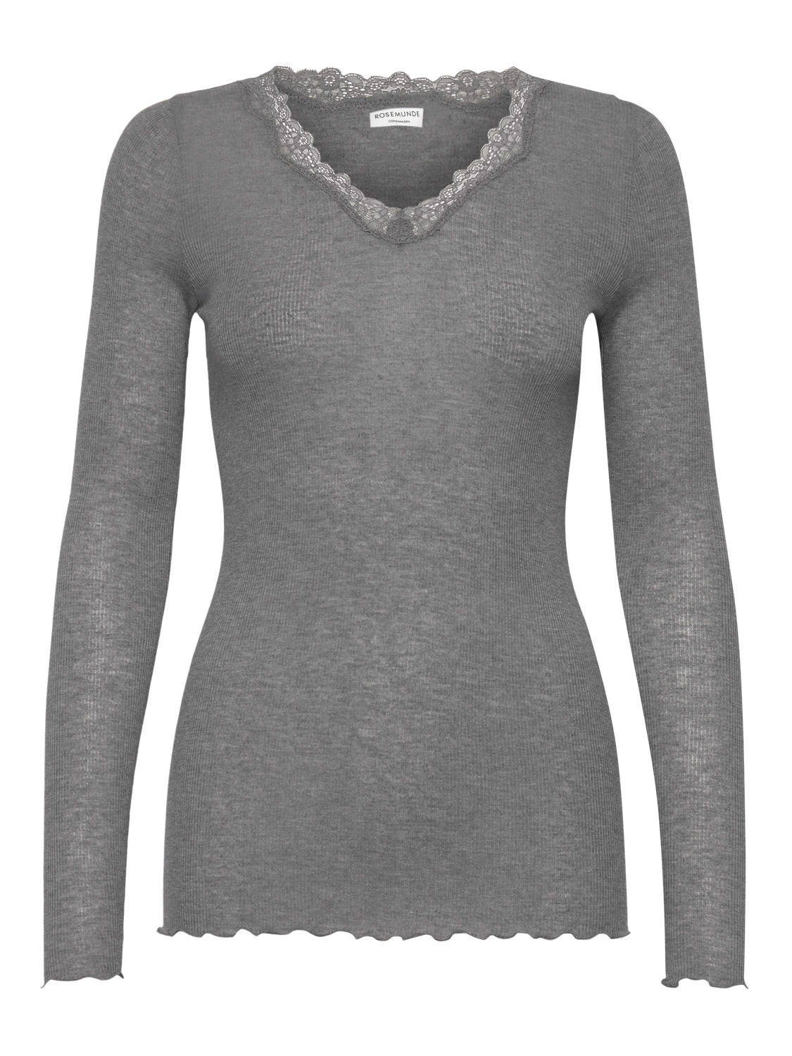 Rosemunde Copenhagen burlington wool lace ls grijs