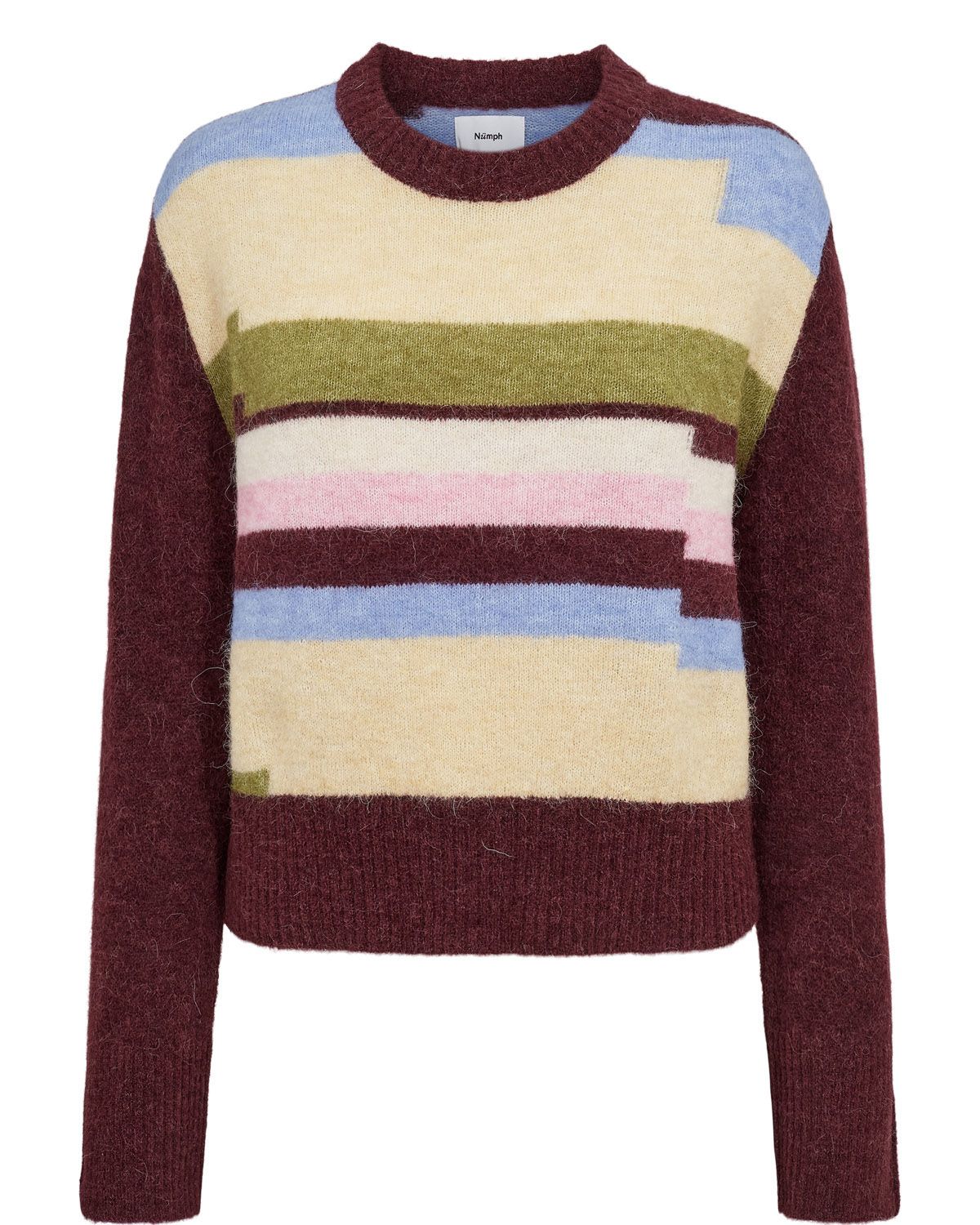 Nümph riette pixel stripe pullover multicolour