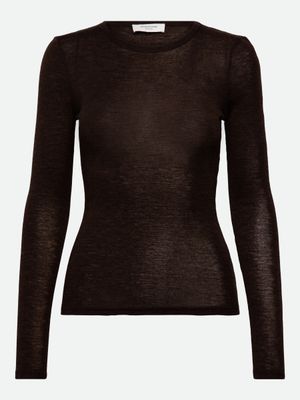 Rosemunde Copenhagen sara cashmere blend ls bruin Rosemunde Copenhagen sara cashmere blend ls bruin