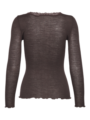 Rosemunde Copenhagen burlington wool lace ls bruin