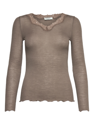 Rosemunde Copenhagen burlington wool lace ls zand Rosemunde Copenhagen burlington wool lace ls zand