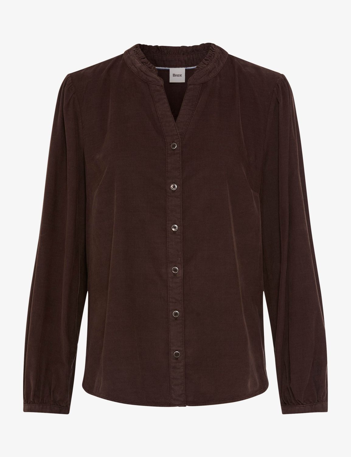 Brax vica ribcord blouse bruin