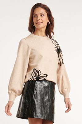 Smashed Lemon knitted pullover zand