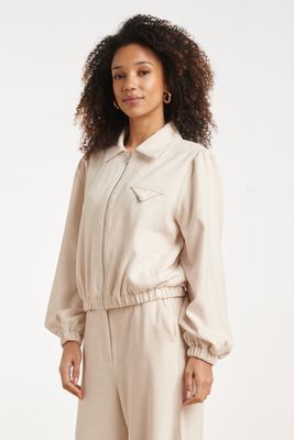 Smashed Lemon short bomber jacket zand