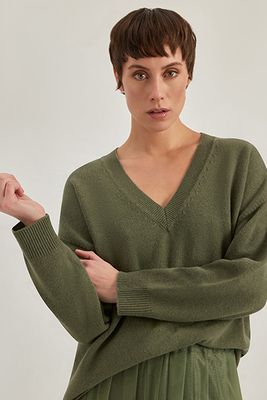 Alpha Studio v-neck pullover groen Alpha Studio v-neck pullover groen