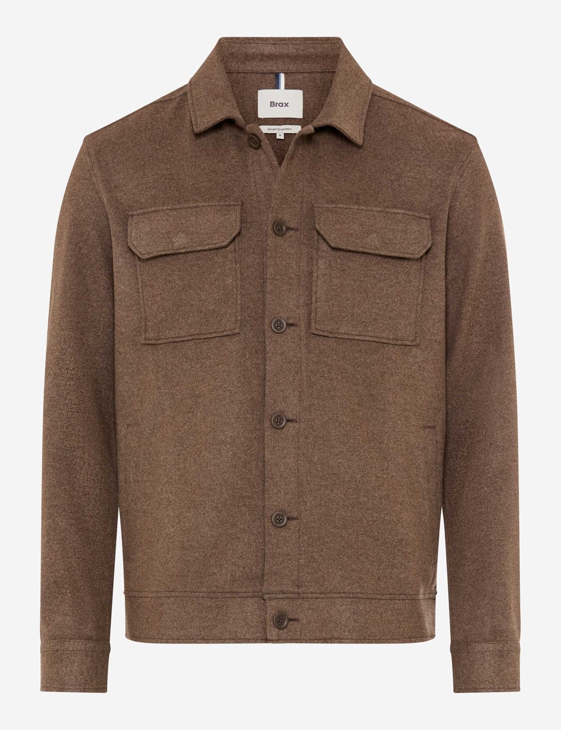 Brax Men santiago overshirt bruin