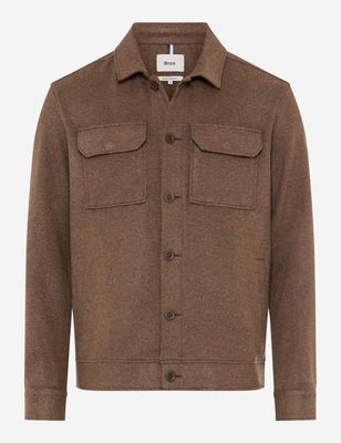 Brax Men santiago overshirt bruin